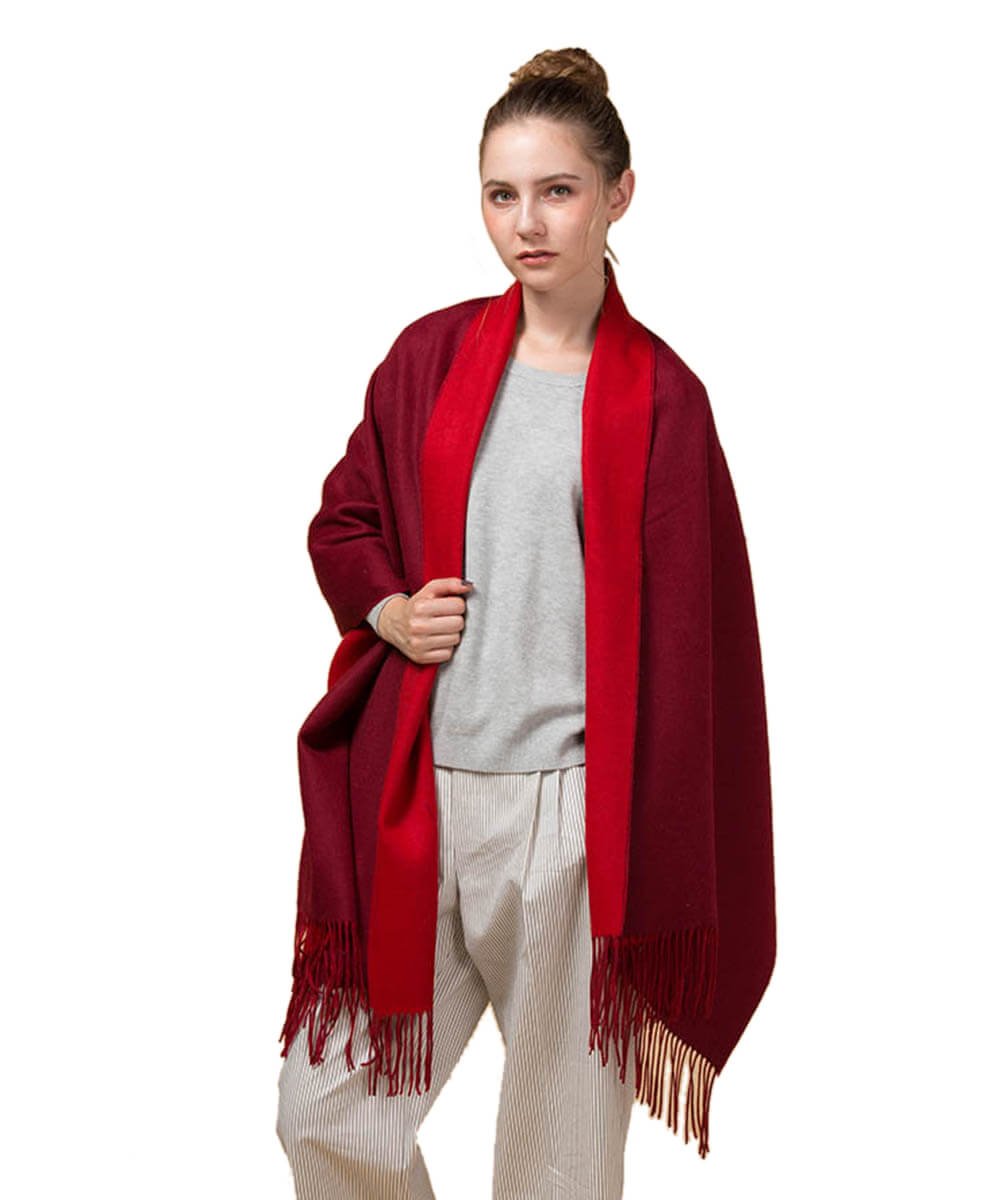 Mitchell-Y Reversible Lamb Wool Shawls - Image 11