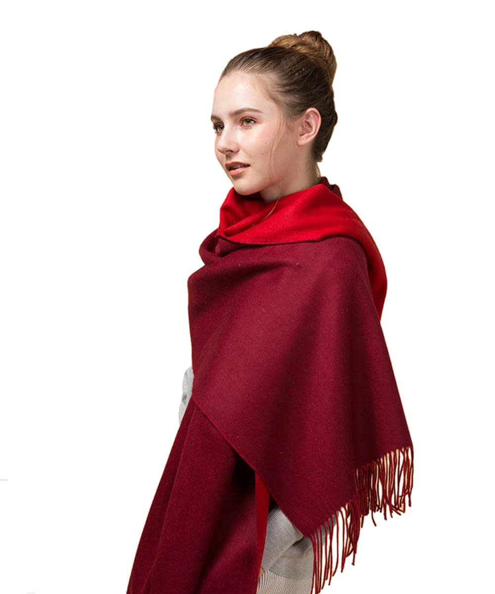 Mitchell-Y Reversible Lamb Wool Shawls - Image 9